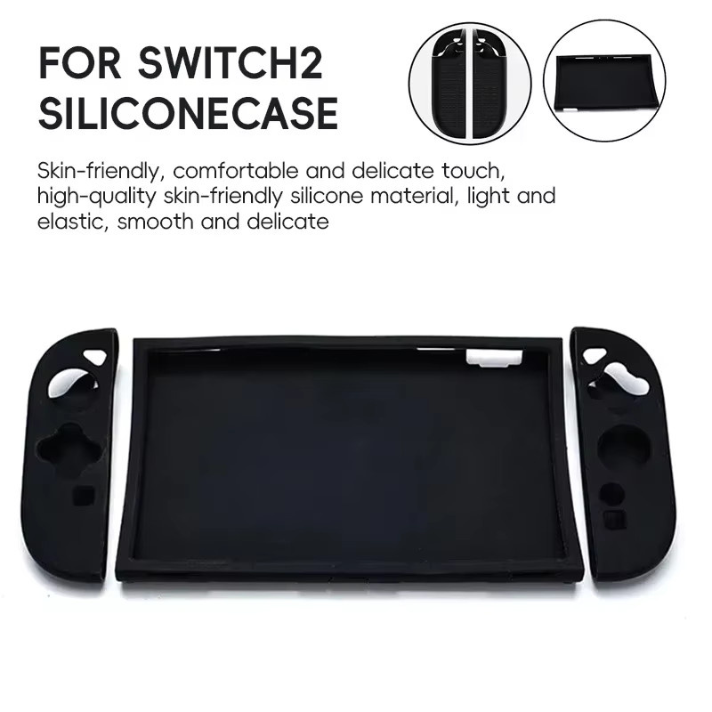 Silikon-Schutzhülle für die NS 2 Konsole in Schwarz – weiche und rutschfeste Hülle mit Handgriff für dein Game-Controller-Zubehör - Bild 3