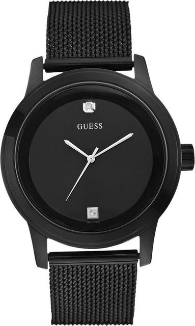 Guess Herrenuhr, Quarz, Edelstahl, Schwarz, 44 mm - Bild 1