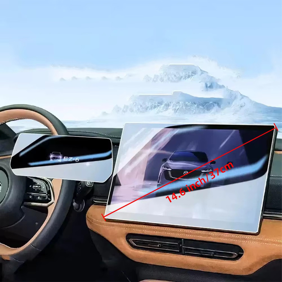 ZRGAE Schutzfolie aus gehärtetem Glas für Mazda 6e 2025 2026, 14,6 Zoll Navigationsinstrument-Bildschirmschutz, transparent - Bild 4