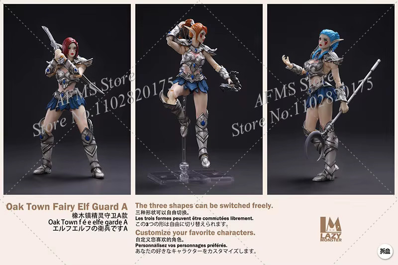 WOW Oak Town Fairy Elf Guard Adventure World Battle Doll, Actionfigur, Maßstab 1:12 - Bild 2