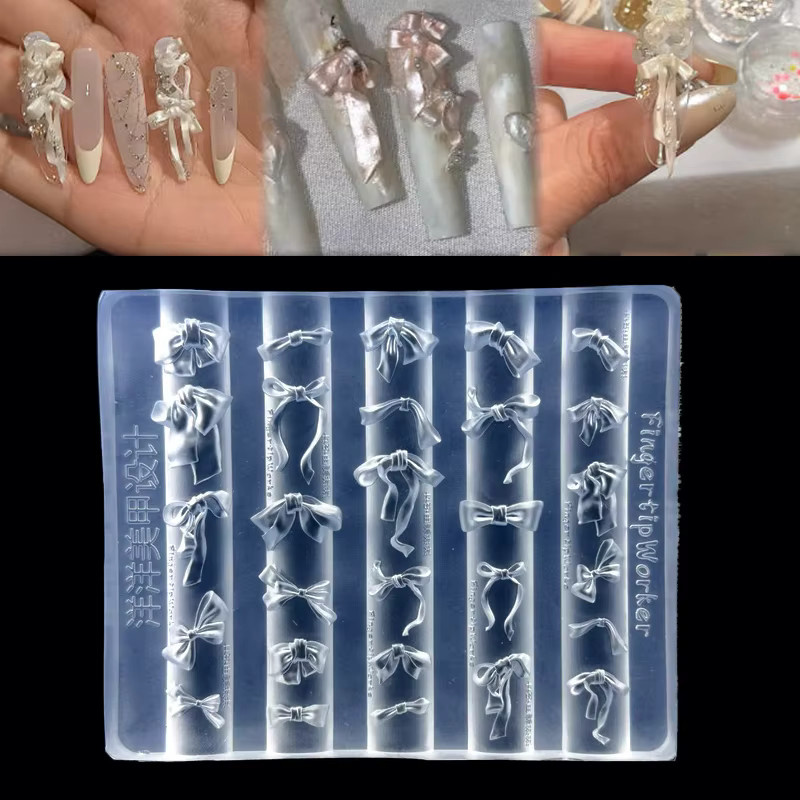 3D-Silikon-Nagelform mit Schleifenmuster, Unisex - Bild 4