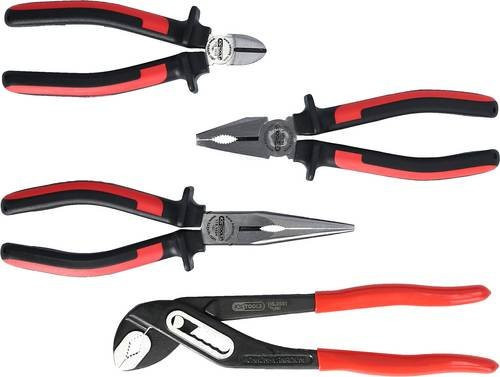 KS Tools ERGOTORQUE Zangen-Set 4-teilig in Rot und Schwarz aus Stahl - Bild 1