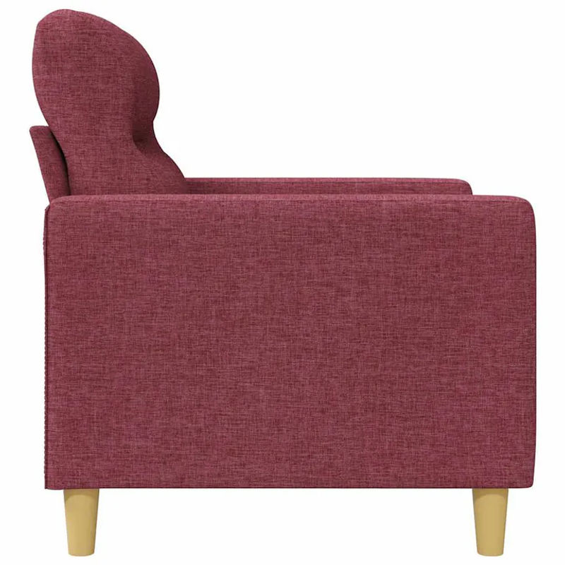 Modern Sessel von Vidaxl in Rot mit Stoffbezug und Metallgestell, Breite: 60 cm - Bild 5