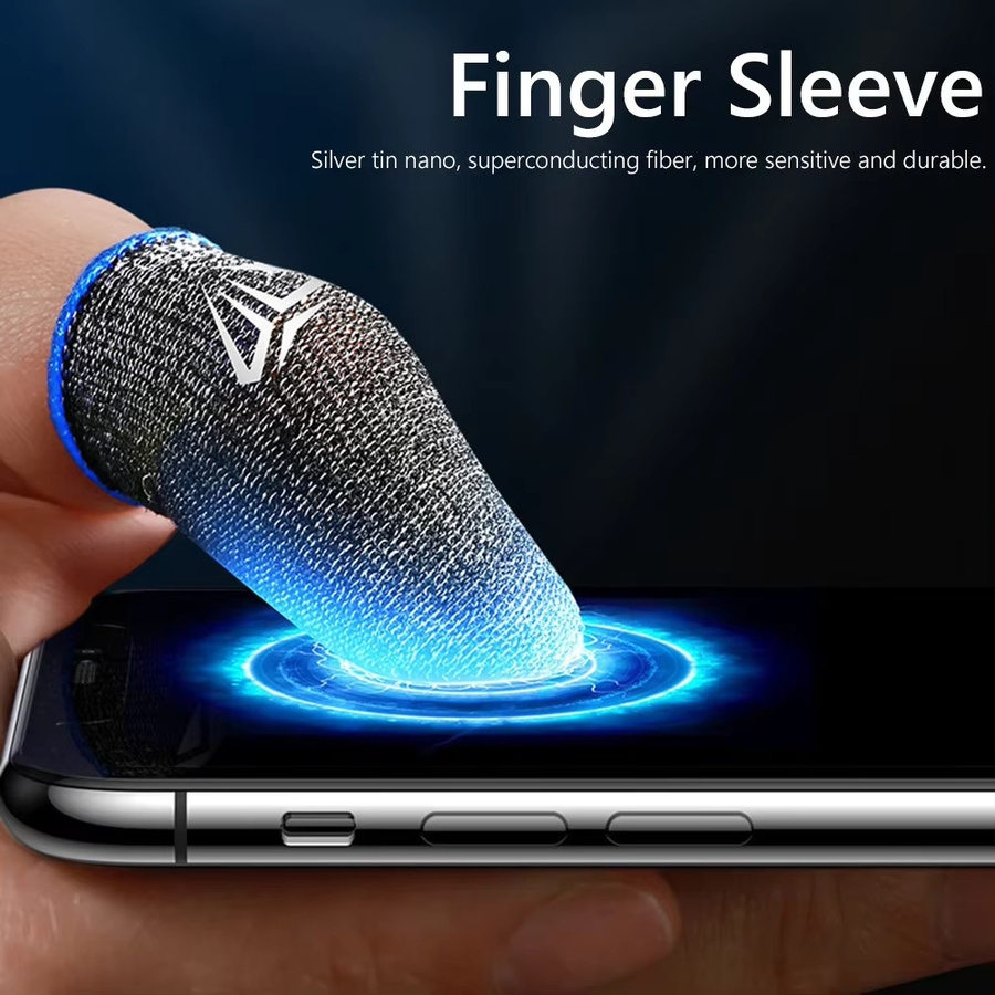 Shunmaii Fingerlinge für mobiles Gaming, atmungsaktive Fingerhüllen für Touchscreens, Schwarz und Gelb - Bild 3