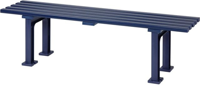 PROREGAL Gartenbank Kuba 3 Sitzer in Blau aus UV-beständigem Witterungskunststoff, H x B x T: 42 x 150 x 37 cm - Bild 1