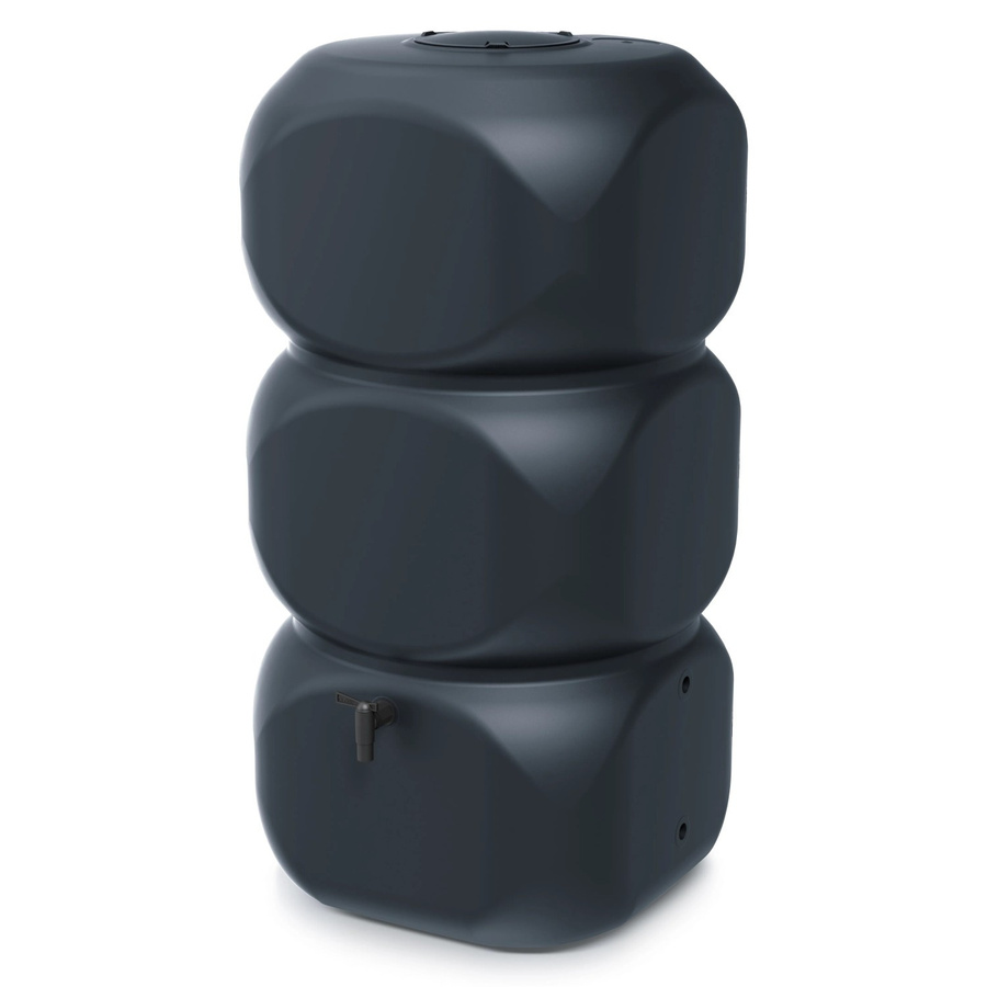 Regenwassertank PROSPERPLAST Waterform, 320 l, anthrazit-schwarz, mit Gewindebohrungen und Entleerungsöffnung - Bild 2