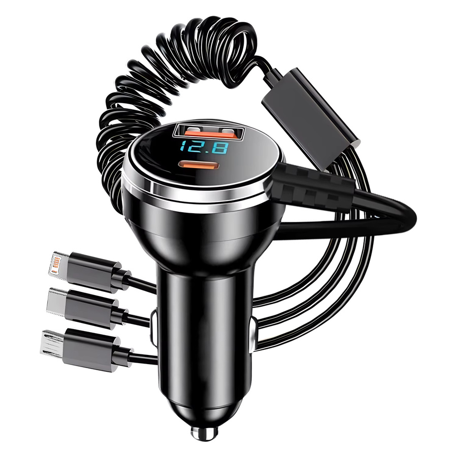 Fireurus 230 W 5-Port Autoladegerät in Schwarz mit PD QC3.0 USB-C Schnellladung für iPhone Samsung Huawei Xiaomi - Bild 2