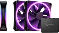 NZXT F120 RGB DUO Triple Gehäuselüfter, Schwarz, Multicolour, B/T/H: 120 x 120 x 25 cm - Bild 1