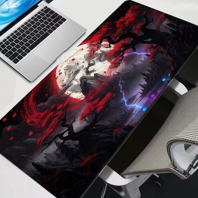 XXL Gaming Mauspad Night Forest Multicolor, Schreibtischmatte für PC und Tastatur, B/H: 90 x 40 cm - Bild 1