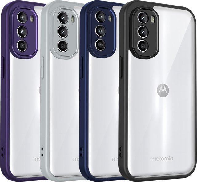 Stoßfeste Silikonhülle für Motorola Moto G82, Moto G52 und Moto G71S mit matter transparenter Rückseite - Bild 1