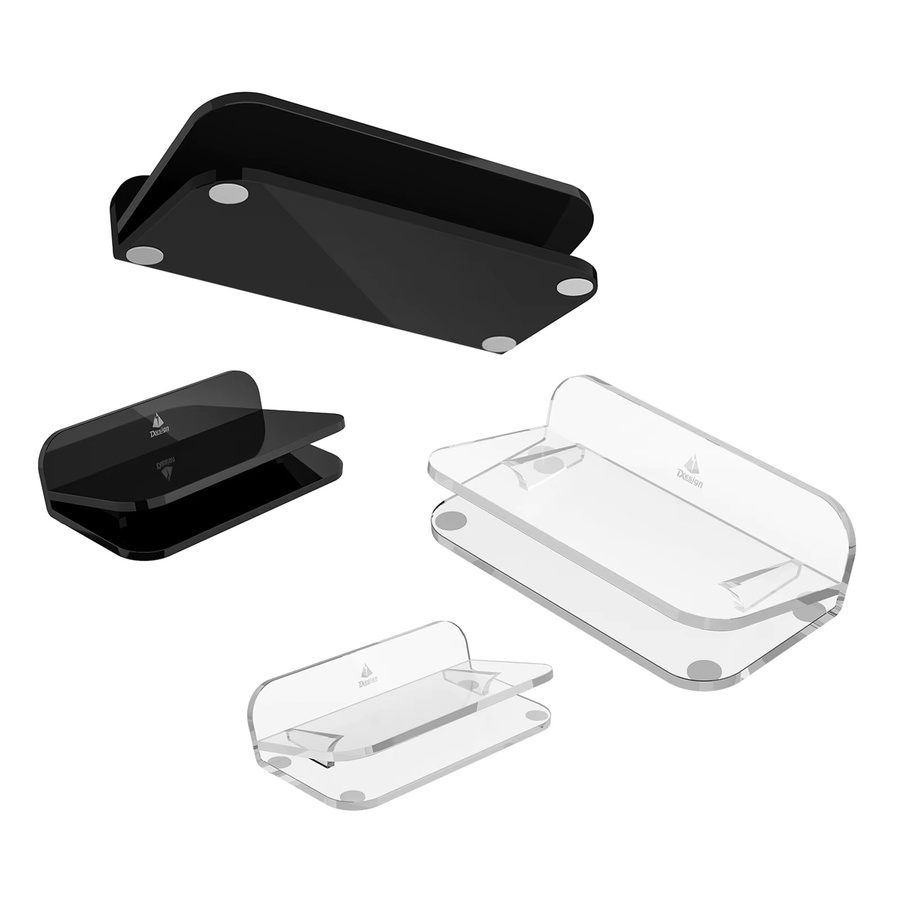 ALLOYSEED Acryl Lautsprecherständer mit Anti-Rutsch-Matte und Neigefunktion, Desktop Winkelhalterung für Bose und JBL, transparent - Bild 1