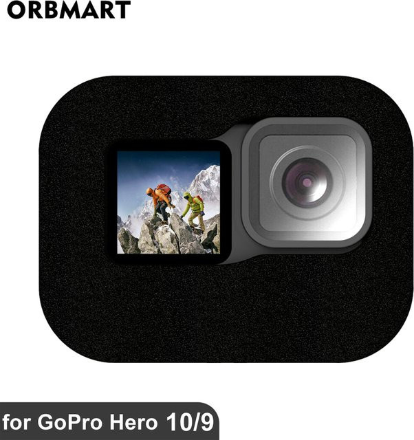 GoPro Windschutzscheibe aus Schaumstoff für Hero 12, 11, 10 und 9 in Schwarz zur Geräuschreduzierung - Bild 1