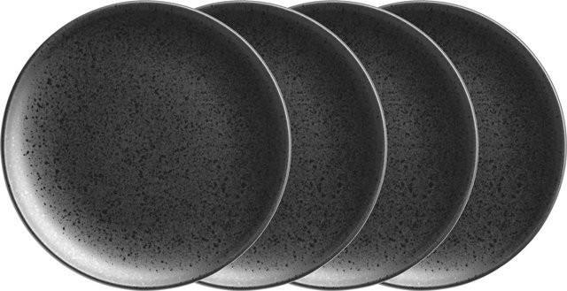 Mäser Dessertteller-Set Essential aus Steinzeug in Schwarz, Durchmesser: 22,0 cm - Bild 1
