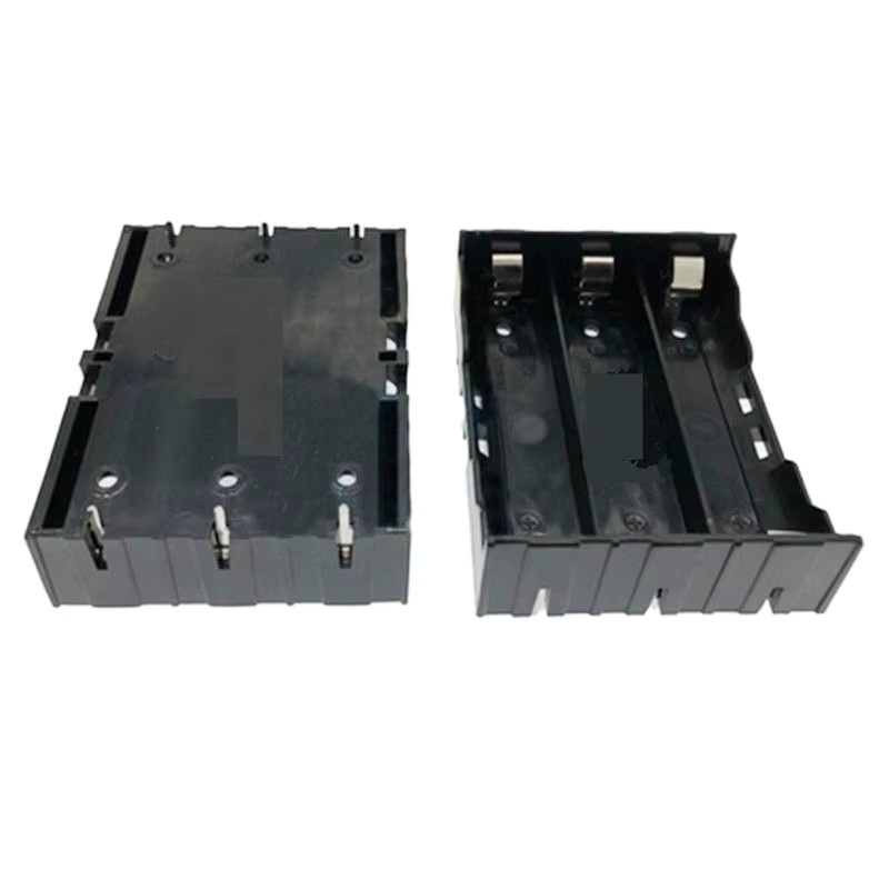 18650 Lithium-Ionen-Batterie-Aufbewahrungsbox für 1 bis 4 Zellen in Schwarz als Testständer und Entwicklungswerkzeug mit Buchse für Leiterplatten - Bild 4