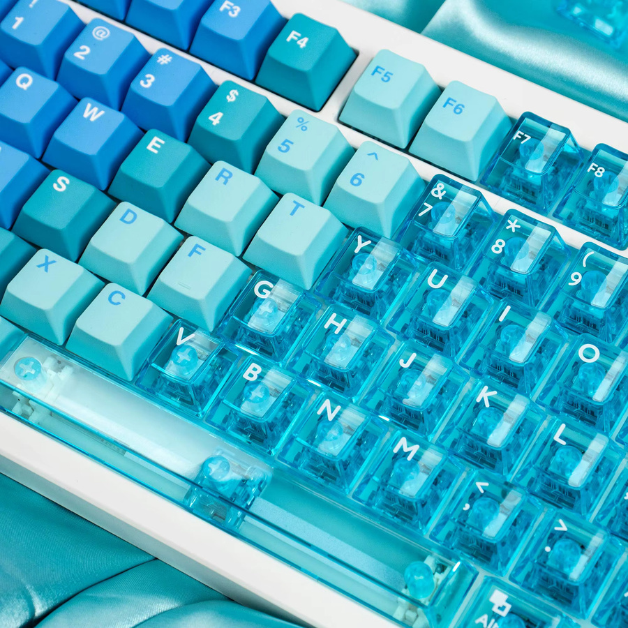 Venit Keys Snow Mountain Blue Keycaps Transparente Cherry Profile PBT PC Keycaps für mechanische Tastaturen - Bild 3