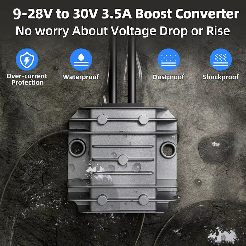 Starlink Mini Autoadapter mit Step-Up-Konverter 12 V Stromkabel mit Zigarettenanzünder-Stecker zur Umwandlung von 10–28 V auf 30 V, 3,5 A - Bild 2