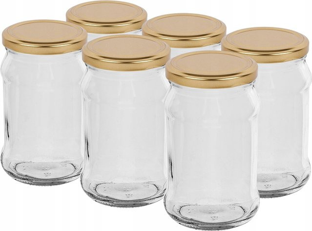Browin Konservenglas mit Schraubverschluss, transparent, 6 Stück, 300 ml - Bild 1