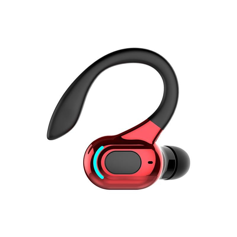 ZHENDUO M-F8 Bluetooth Business Headset mit Ohrbügel, kabellose In-Ear Kopfhörer für Sport und Autofahren, Rot - Bild 2