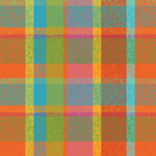 Tischdecke Buntes Blütenmeer von Garnier-Thiebaut, Baumwolle, Jacquard, Mehrfarbig, B: 250 cm, T: 180 cm - Bild 2