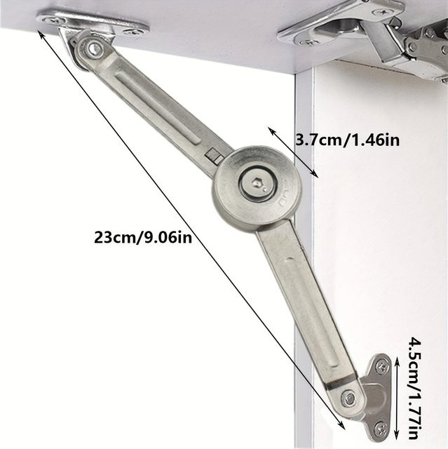 NIUXIANG Soft-Close Deckelstützscharnier in Satin-Nickel/Silber - Bild 1