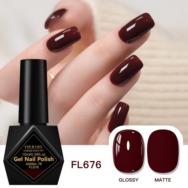 Four Lily Brown Series Nagellack, Gel, Gelb, Glänzend, 10 ml - Bild 2
