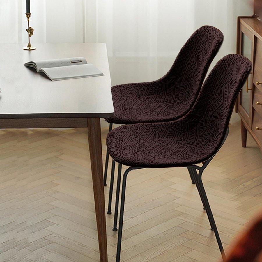 Yiran Furniture Eames Elastischer Stuhlbezug aus Polyester, Modernes Design für Esszimmerstühle, B/T/H: 38 x 38 x 40 cm - Bild 1