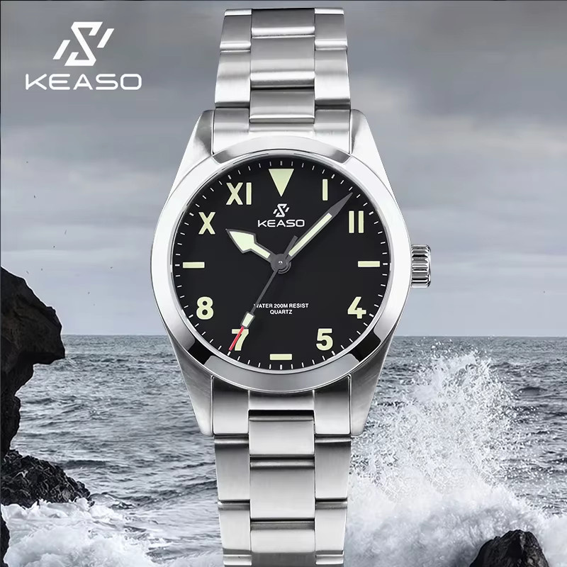 KEASO Taucheruhr, Quarz, Edelstahl, Saphirglas, 20 ATM, Herren - Bild 2