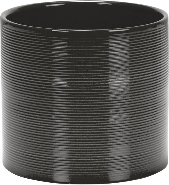 Scheurich Übertopf Glass 828 aus Keramik in Grey mit Querrillen, zylindrisch, Durchmesser: 19 cm, Höhe: 17,7 cm - Bild 1