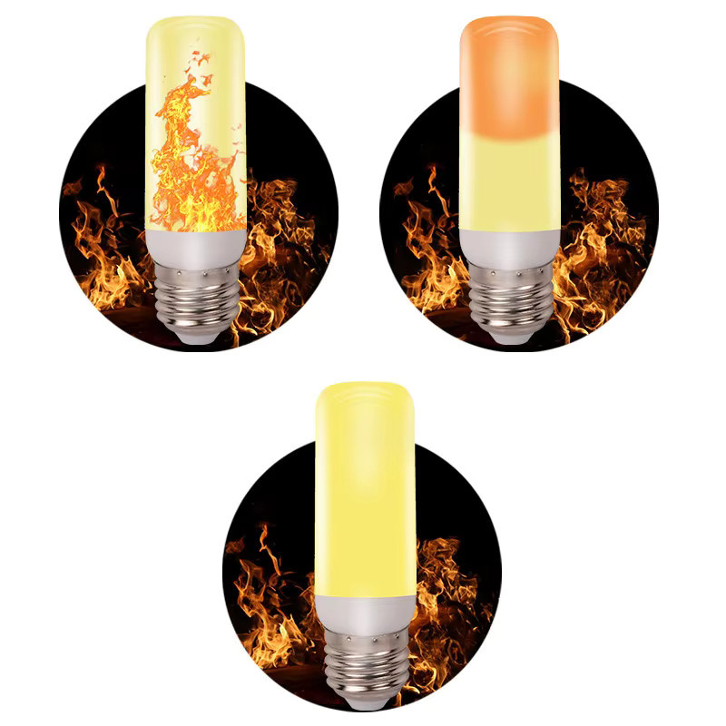 6er-Set JOYPINJ LED Flammenlicht Leuchtmittel in Gelb mit verschiedenen Modi für E12 E14 E27 B22 Fassungen - Bild 4