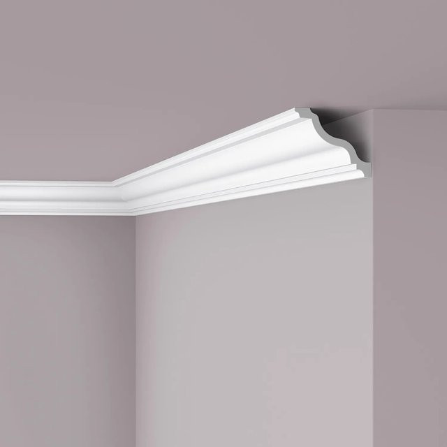 NMC Wallstyl Eckleiste Zierleiste Stuckleiste Weiß, B/H/T: 200 x 12,6 x 10,6 cm - Bild 1