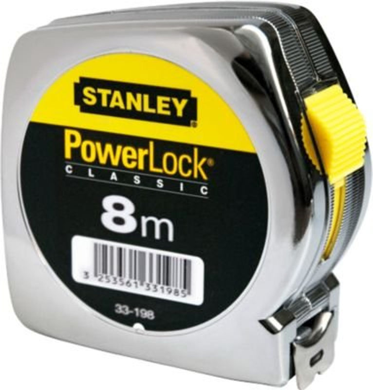 Stanley PowerLock Taschenrollbandmaß Gelb, Breite: 2,5 cm, Länge: 8 m - Bild 2