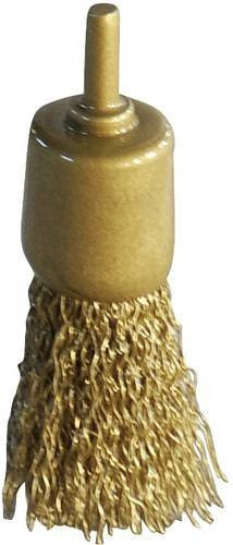 KS Tools BRONZEplus Pinselbürste aus Messing mit gewelltem Draht in Bronze und Gold, Durchmesser: 26 mm - Bild 1