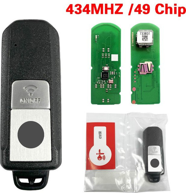 Yamaha Smart Remote Key MK0028 Aftermarket Keyless Go mit ID49 Chip 433 MHz für TMAX 530 und TMAX 560 Modelle 2017-2023 in Schwarz - Bild 1