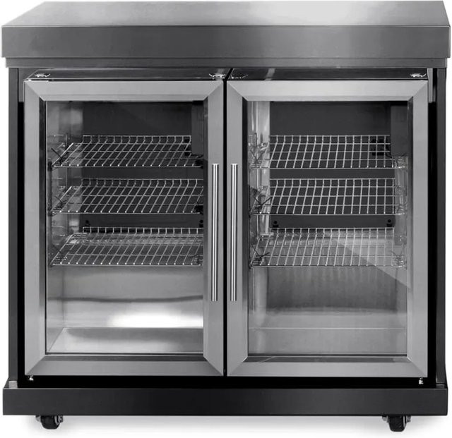 MyOutdoorKitchen Zweitüriger Modul-Kühlschrank Black Collection in Schwarz-Anthrazit - Bild 1