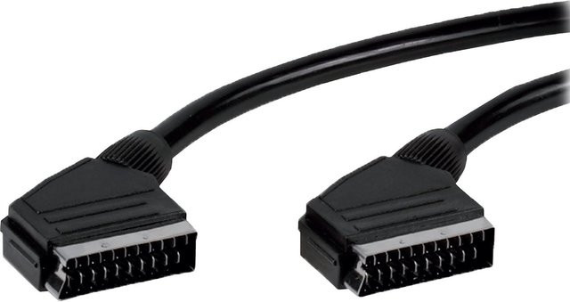 Vivanco Scart-Kabel mit Kabelbinder, schwarz, Länge: 1,5 m - Bild 1