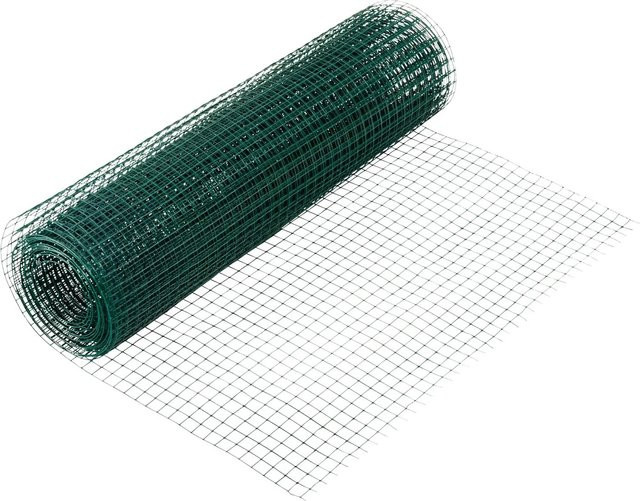 Volierengitter in Grün mit 12,7 mm Maschenweite und 0,9 mm Stärke, Maße: B: 0,5 m x H: 5 m - Bild 1