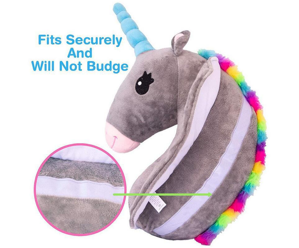 Yiran Furniture Kawaii Einhorn Plüschkissen aus Kurzplüsch und Baumwolle in Multicolour - Bild 2