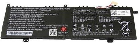 Acer Notebook-Akku KT.CTE00.017 in Schwarz mit 8.70V und 6000 mAh - Bild 1