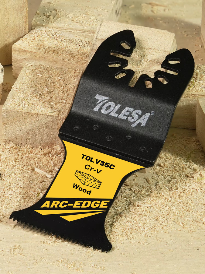 TOLESA Oszillierende Sägeblätter mit Bogenkante aus Chrom-Vanadium-Stahl für Holz und Kunststoff, 3/50 Stück - Bild 6