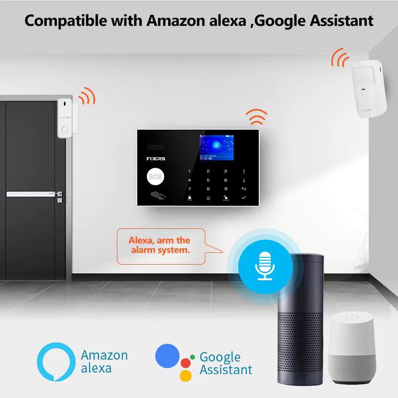 FUERS G34 Tuya Smart Alarm System mit WIFI und 4G Steuerung inklusive Sirene, Bewegungsmelder und Rauchsensor - Bild 5