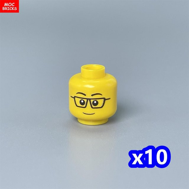 Yiran toy MOC Steine Bedruckter Kopf Gesichtsausdruck, Actionfigur, Gelb, ab 6 Jahren - Bild 1