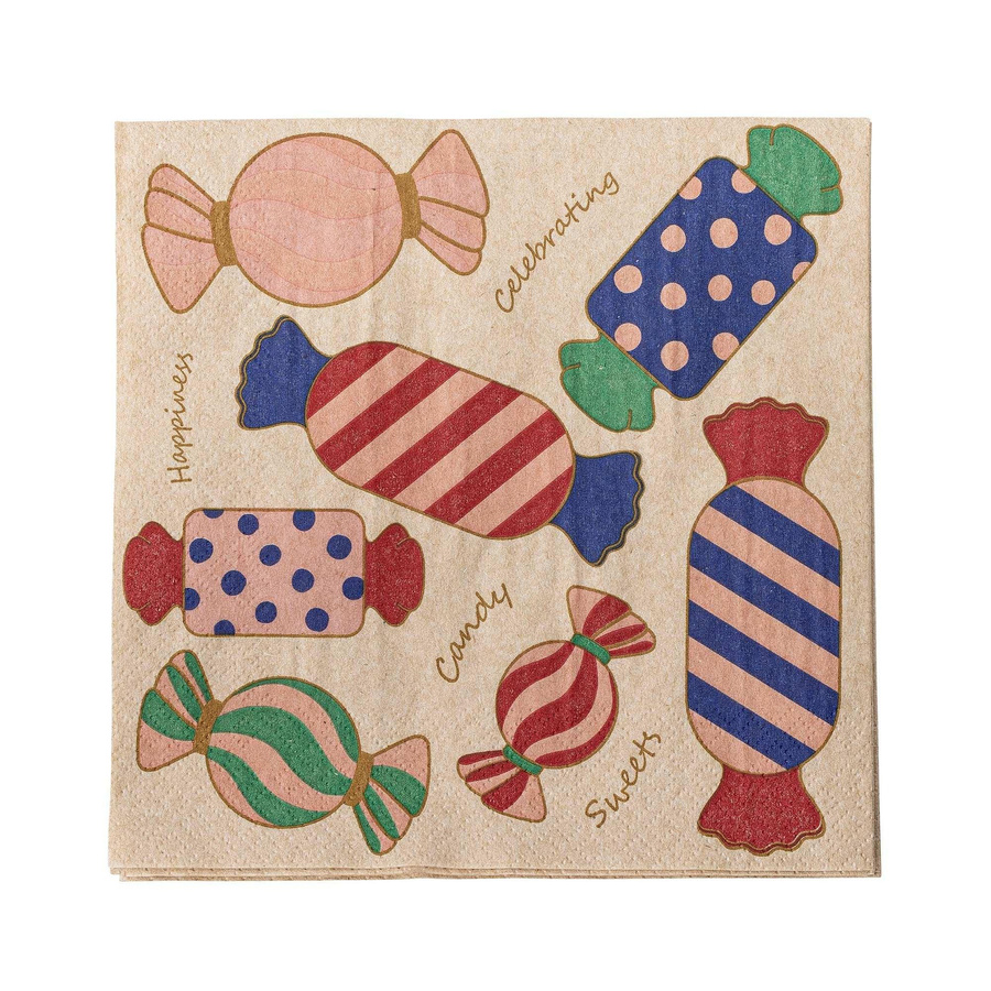 Bloomingville Serviette Papier Rosa Caramella - Bild 1