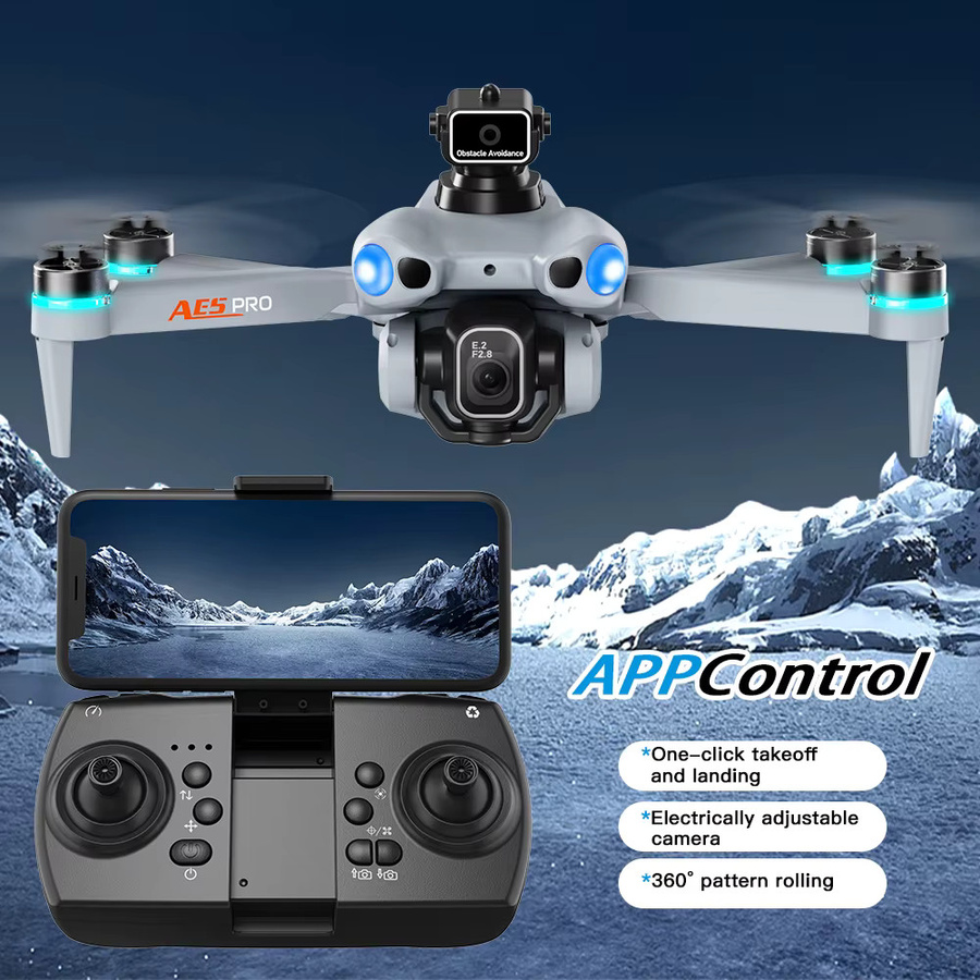Professionelle AE5 GPS MAX Drohne mit 8K HD-Nachtsicht, 5G WiFi und Laserbarrierevermeidung, klappbarer Quadrocopter von BOALZETD - Bild 4