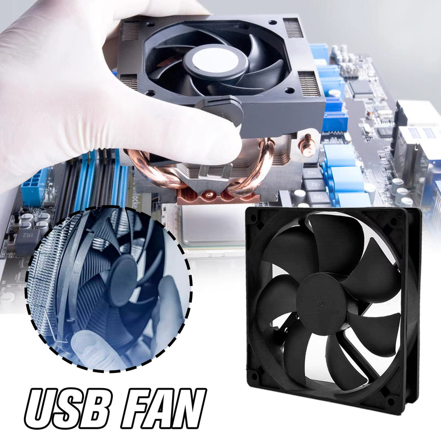 Ultra leiser PC-Gehäuselüfter für 4, 5, 6 oder 8 cm Chassis-Kühlung in Schwarz, 5V DC - Bild 4
