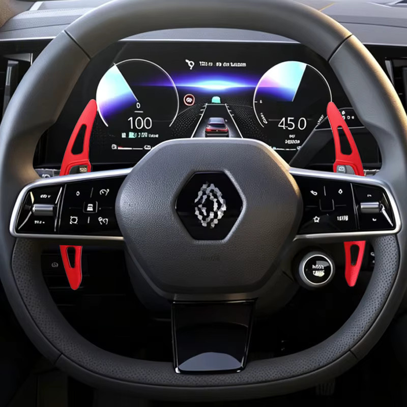 AULIGUS Aluminium Schaltwippen für Renault Austral Espace Megane E-Tech Rafale in Silber - Bild 2