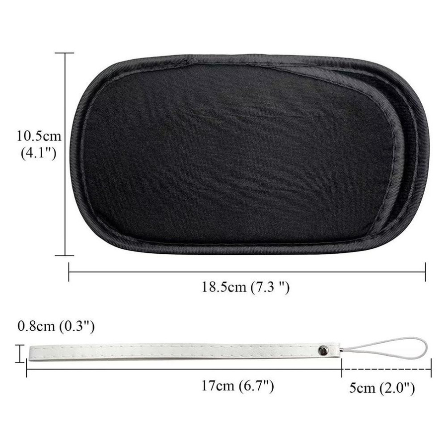 Schützende Aufbewahrungstasche Sony PSP 1000 2000 3000 Reisebeutel in Schwarz mit Handgelenkschlaufe - Bild 4