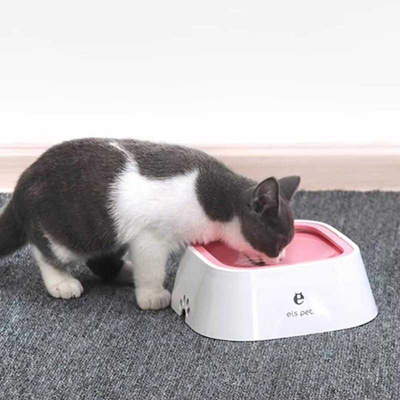Trinkwasserspender für Hunde und Katzen von Yiran Furniture, schwimmender Napf aus Kunststoff, 1,5 l, weiß - Bild 3
