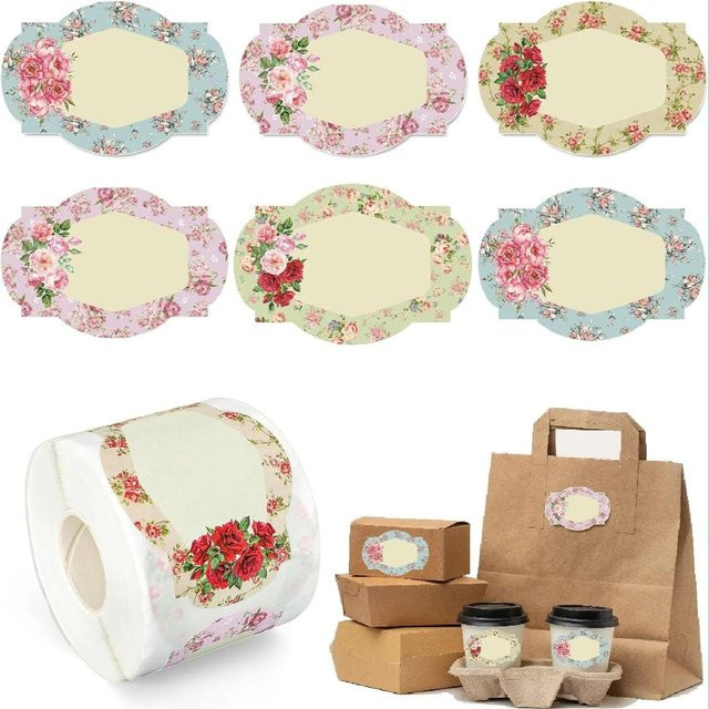 250 Stück Blumen Namensschilder von Binchi Outdoor Product zur Lebensmittelaufbewahrung in der Küche, b/h: 3 x 5 cm, Mehrfarbig - Bild 1