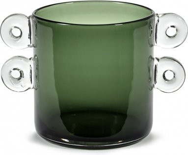 Serax Wind And Fire Vase aus Glas in Grün, Höhe: 18 cm - Bild 1