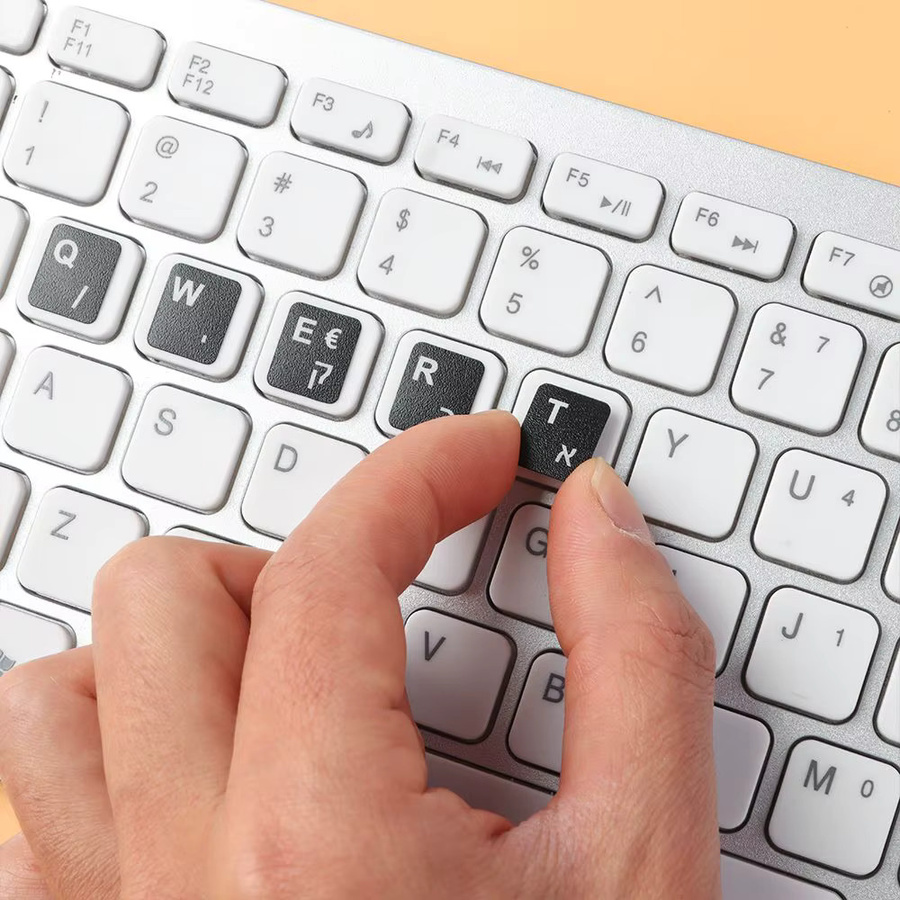DITIPOO Hebräische Tastatur Aufkleber mit Alphabet Layout in Schwarz für Laptop und Desktop-Computer - Bild 4
